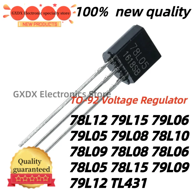 50pcs 100% new 79L08 79L09 79L12 79L15 TL431 78L05 78L06 78L08 78L09 78L10 78L12 78L15 79L05 79L06 TO-92 Voltage Regulator