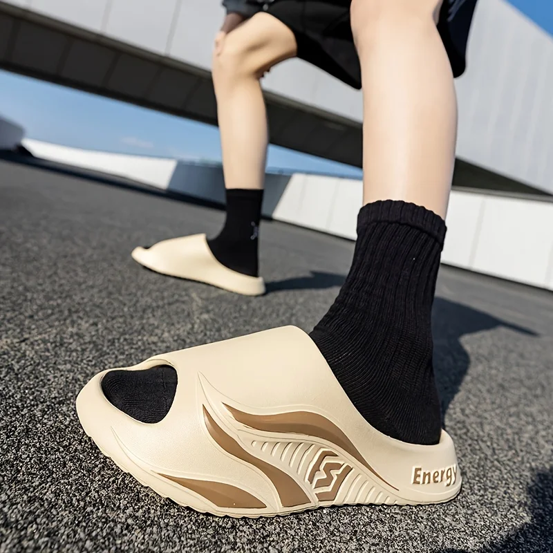 Men Summer EVA Slides Thick Platform Soft Footbed Anti Slip Wear Resistant Beach Slippers Outdoor Casual Sandals 2026 New Trend