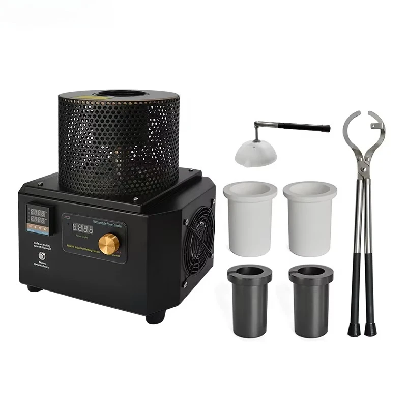 

1200 Degrees Lab Portable Gold Melting Furnace Supplier Silver Induction Smelting Machine Copper Casting Oven Jewelry Oven Tools
