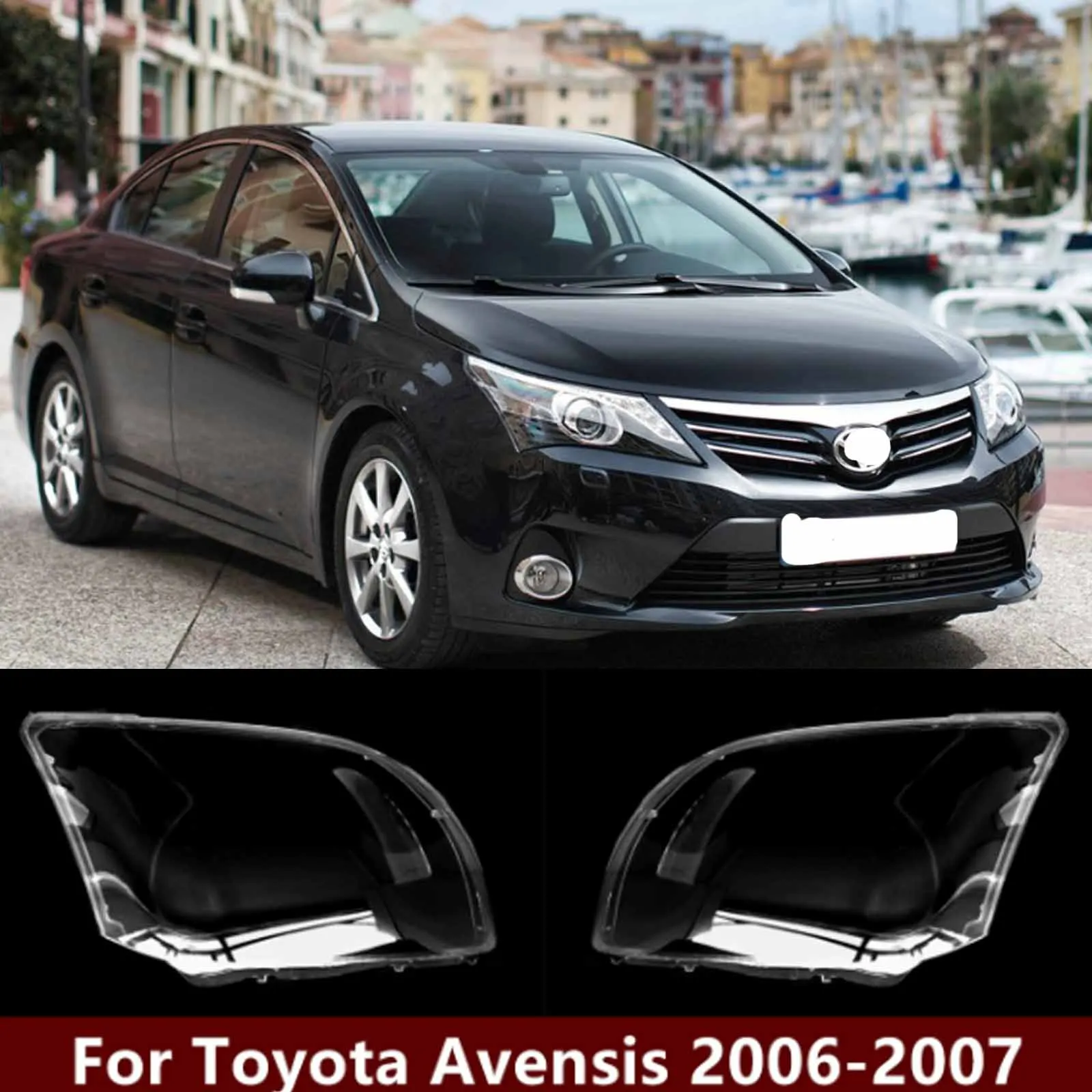 

Car Headlamp Lens For Toyota Avensis 2006 2007 Plastic Cover Transparent Shell Headlight Glass Replace The Original Lampshades