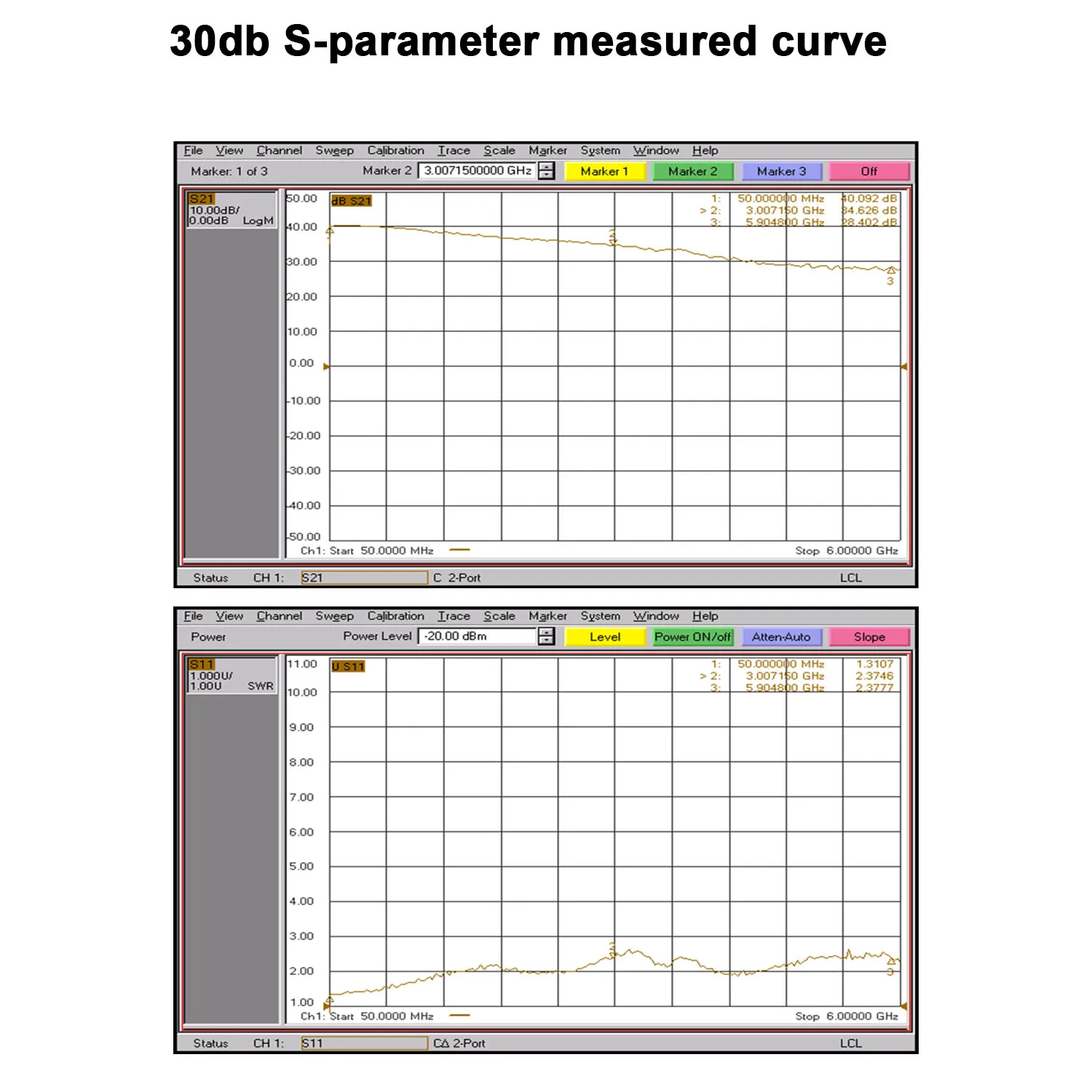 50M-6GHz RF Low Noise Amplifier 20dB 30dB LNA Type-C USB POWER Receiver System Signal Amplification FM Radio VHF UHF S L C Band