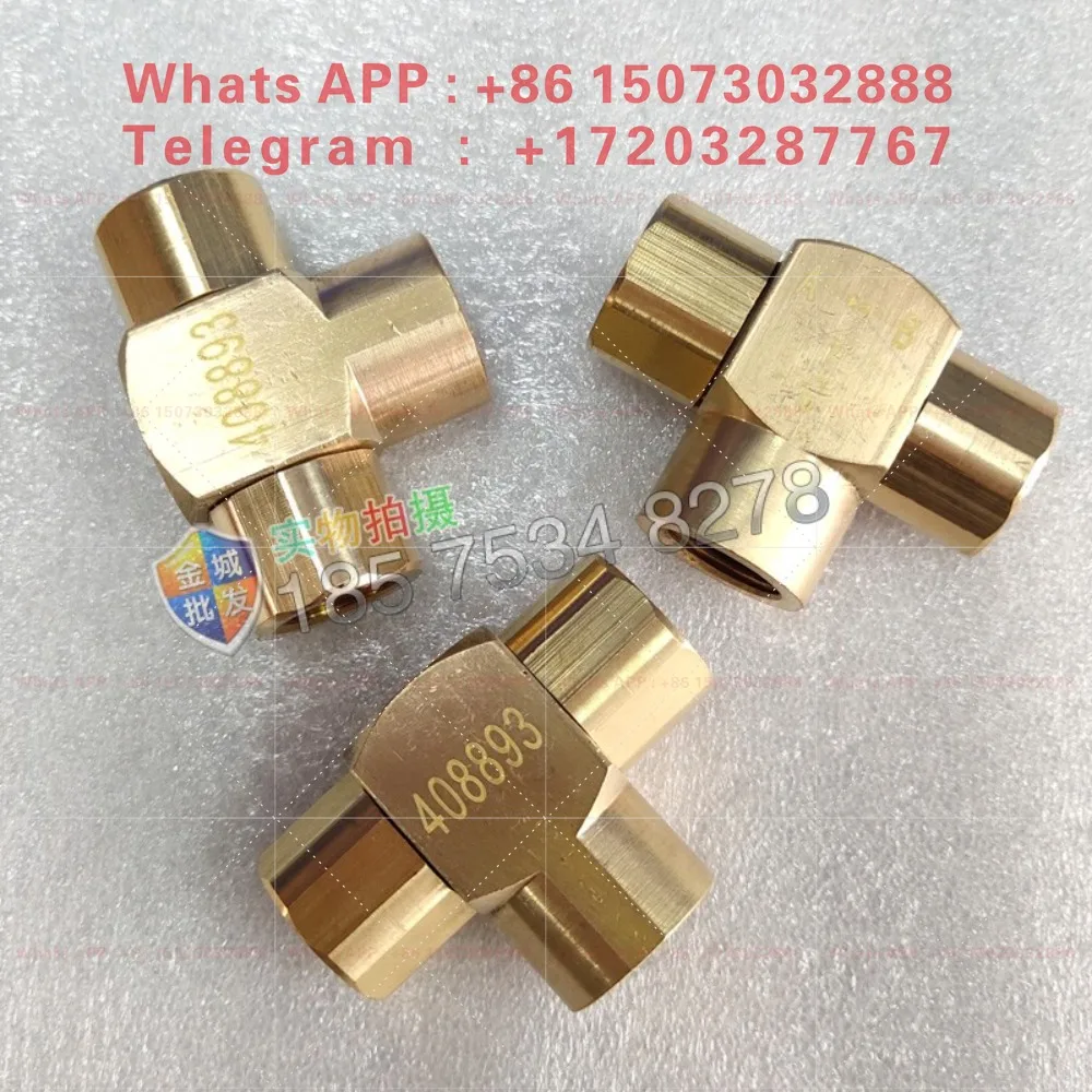 Three-Way Shuttle Valve Part No.408893, Pneumatic Reciprocating Valve Spare Parts for Screw Air Compressor In Stock
