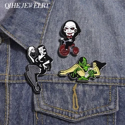 Punk Films Monsters Theme Enamel Pins Custom Horror Movies Girls Monster Badges Lapel Backpack Brooches Jewelry Accessories