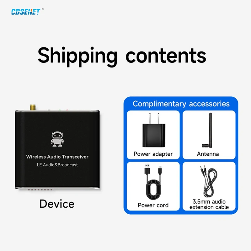 

2.4G BLE/470M Voice Audio Wireless Transmitter CDSENET EWD200/EWD201 Voice AUX Broadcast Long Distance Automatic Input Detection