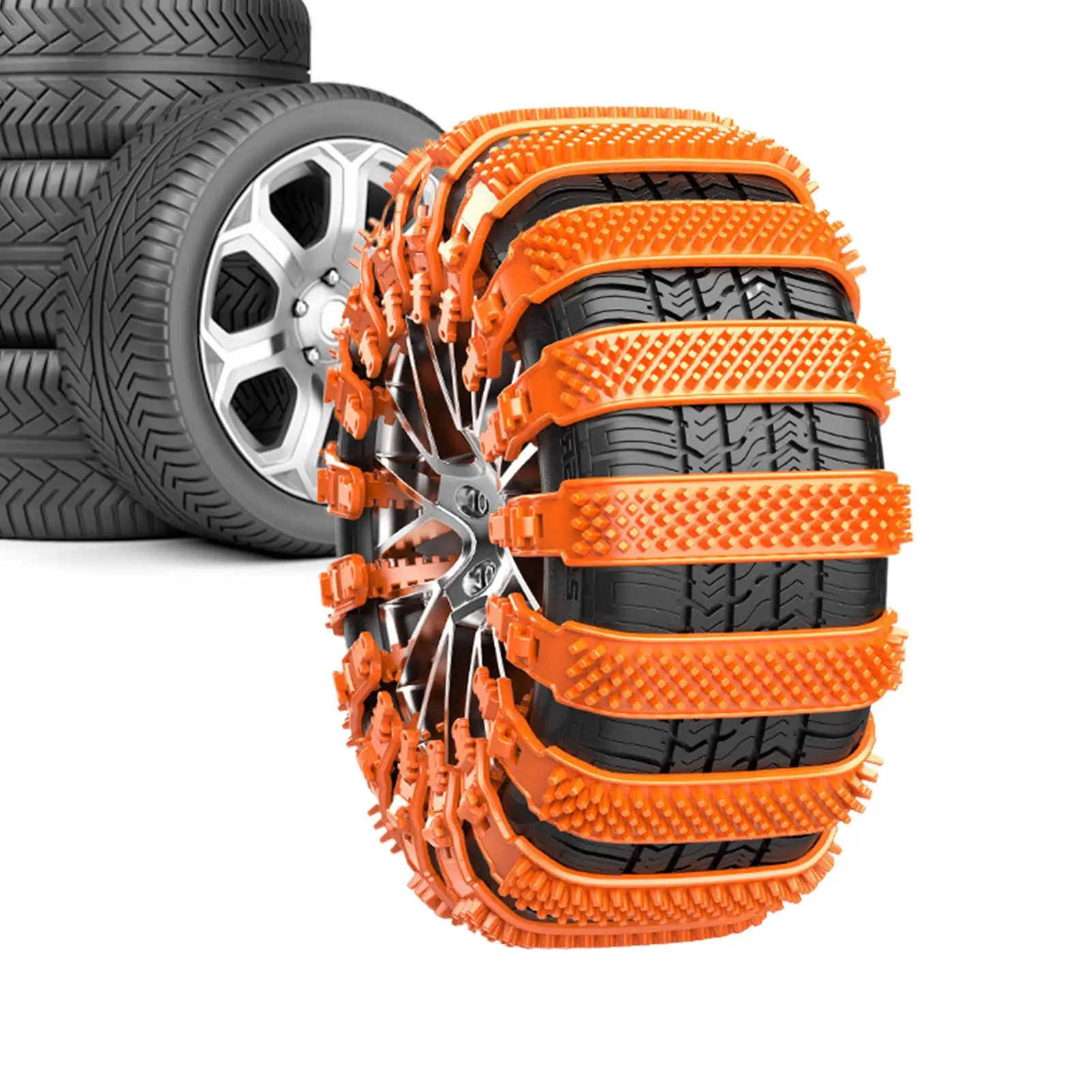 

Snow Chains For Trucks 10piece Anti-Slip Adjustable Wheel Ties Belts Tire Chains For Cars For Ice Winter Hiking Trailer Offroad