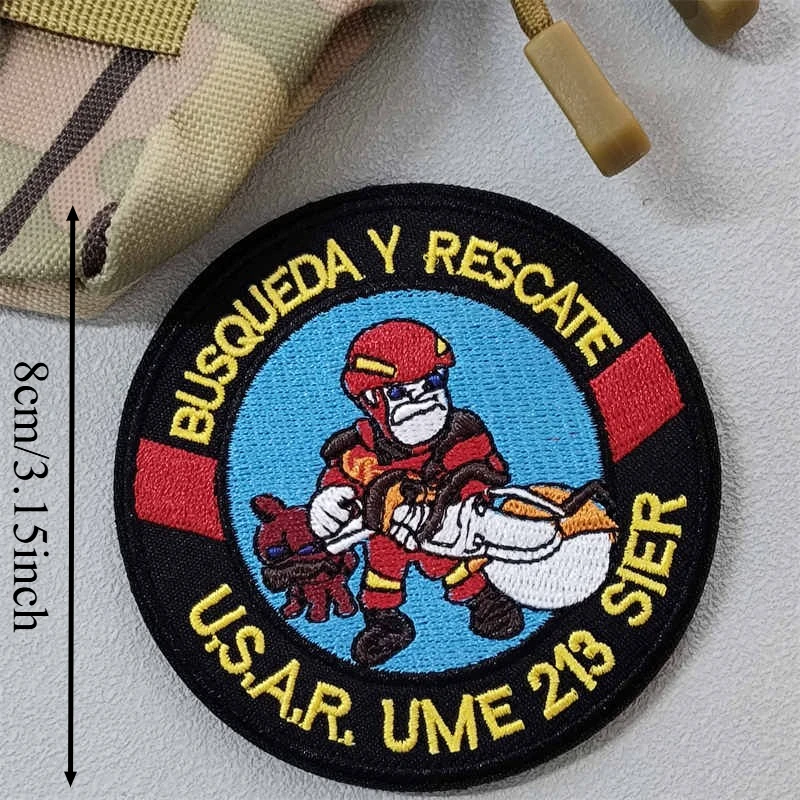 Parche táctica bordada búsqueda y rescate con velcro para mochila - imagen 5