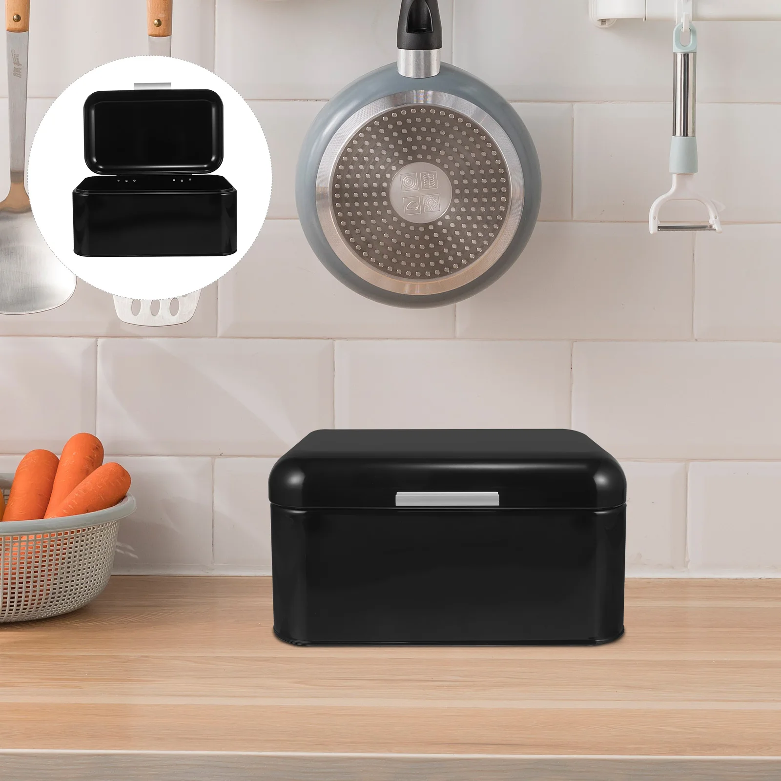 

Large Capacity Metal Bread Box Vintage Design Kitchen Food Storage Container Bread Holder Keeper Easy Clean