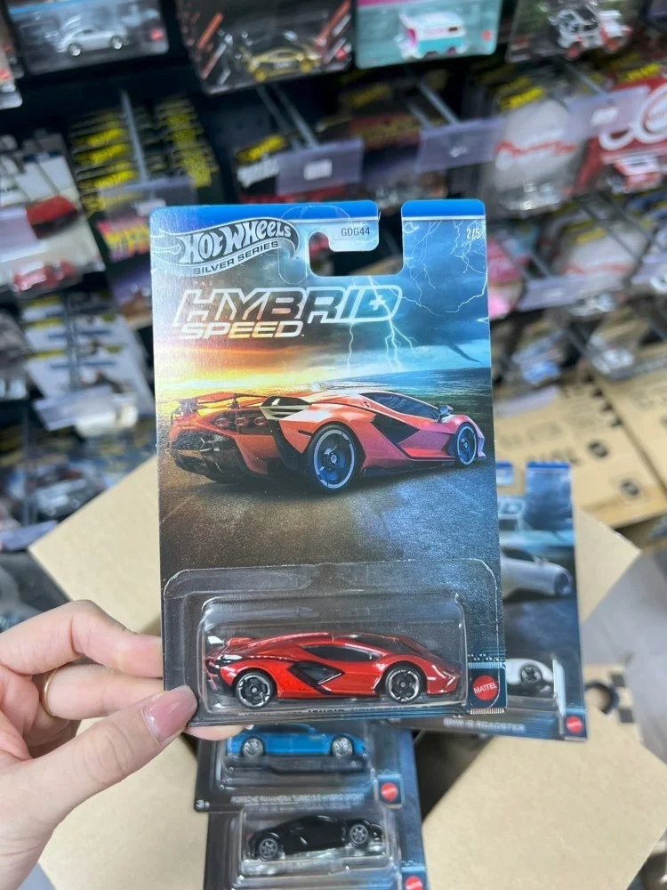 รถฮอตวีลส์ใหม่ ปี 2025 ชุดไฮบริดสปีด ซีรีส์สีเงิน แลมโบกินี แมคลาเรน รถสเกล 1:64 โมเดลรถหล่อขึ้นรูป ฮอนด้า แอคิวรา บี