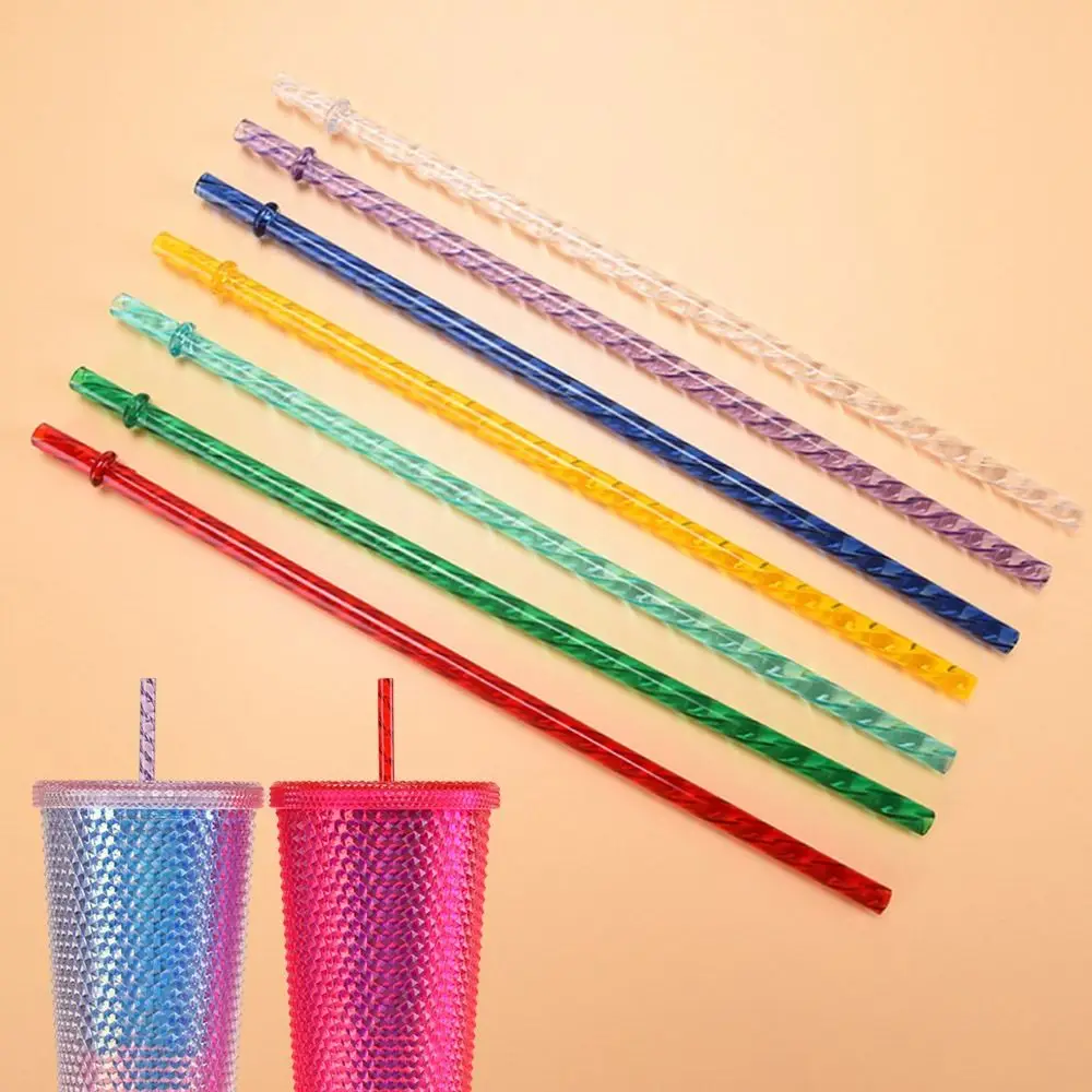 Reusable ECOZEN Straws Multi-color Party Supplies Plastic Drinking Straws Recycling With Clasps Large Diameter Straw