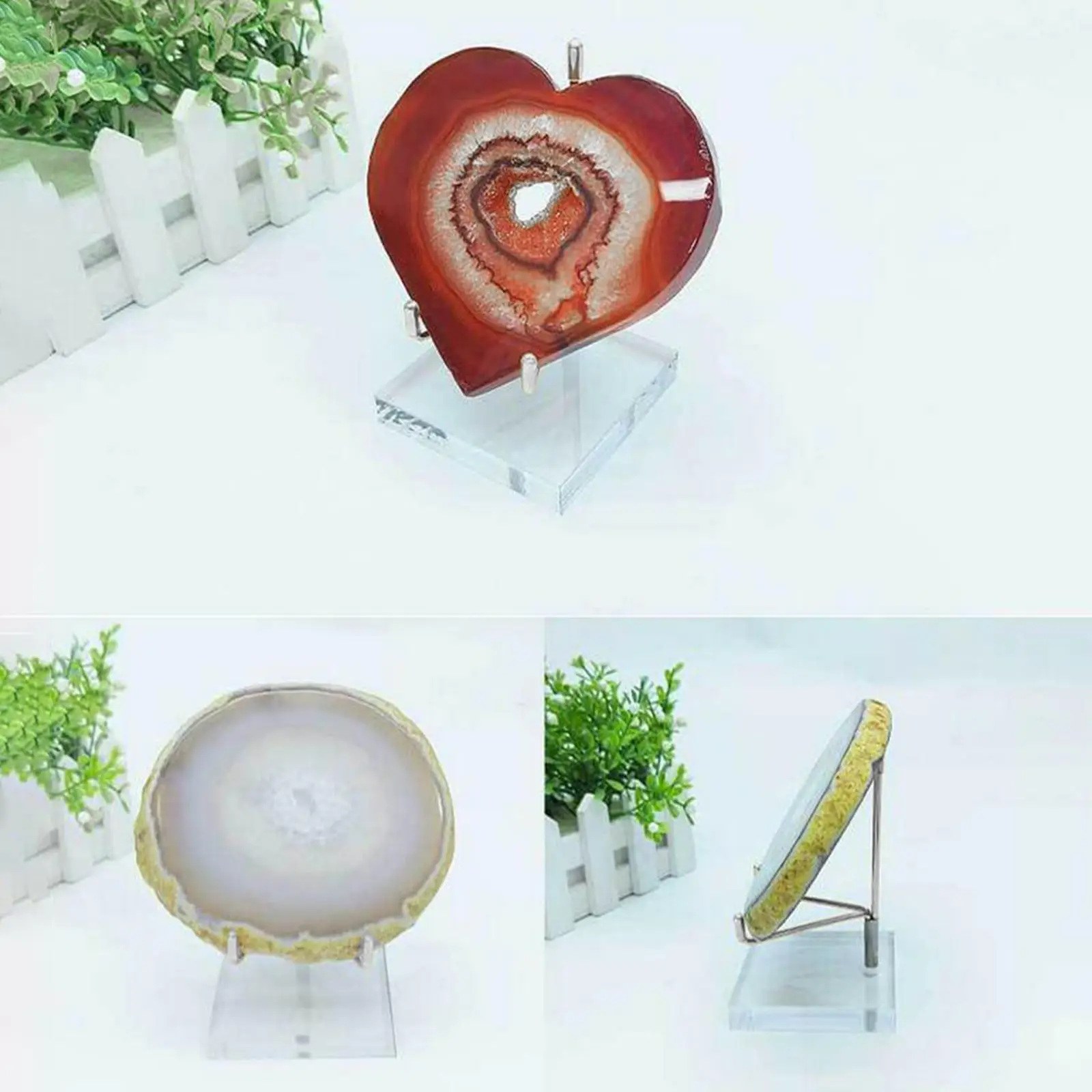 Mineral Artifact Display Stand ,Acrylic Display Easel Stands, Decorative Metal