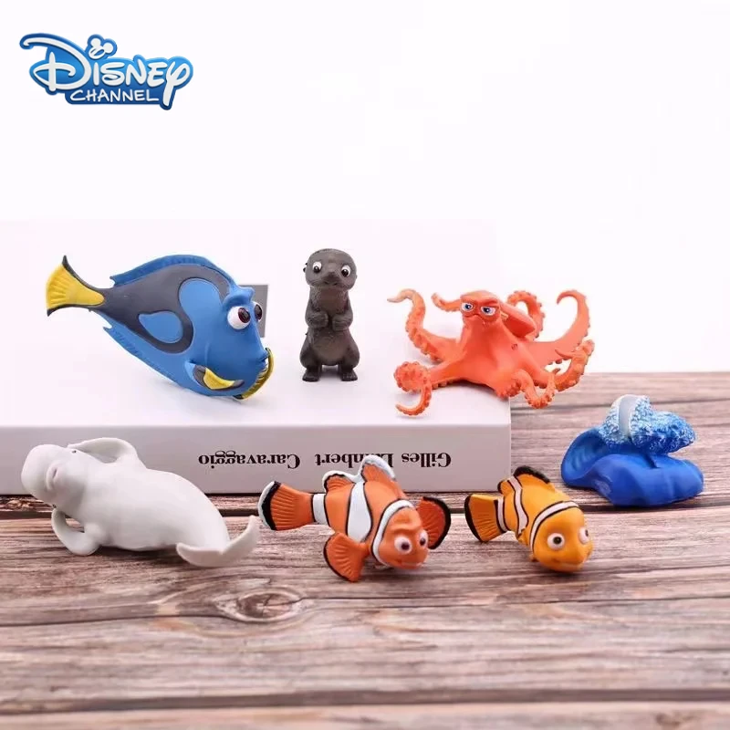 6pcs/Set Disney Finding Nemo Dory Clownfish PVC Action Figure Toys Model Figurka Kolekcja lalek Ozdoba Lalki Dzieci Prezenty świąteczne