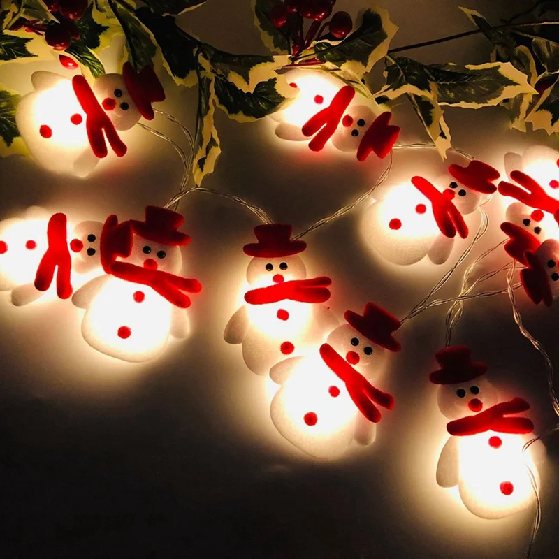 Cadena de luz de felpa de tela LED para decoración del hogar, colgante de linterna, árbol de Navidad, vacaciones