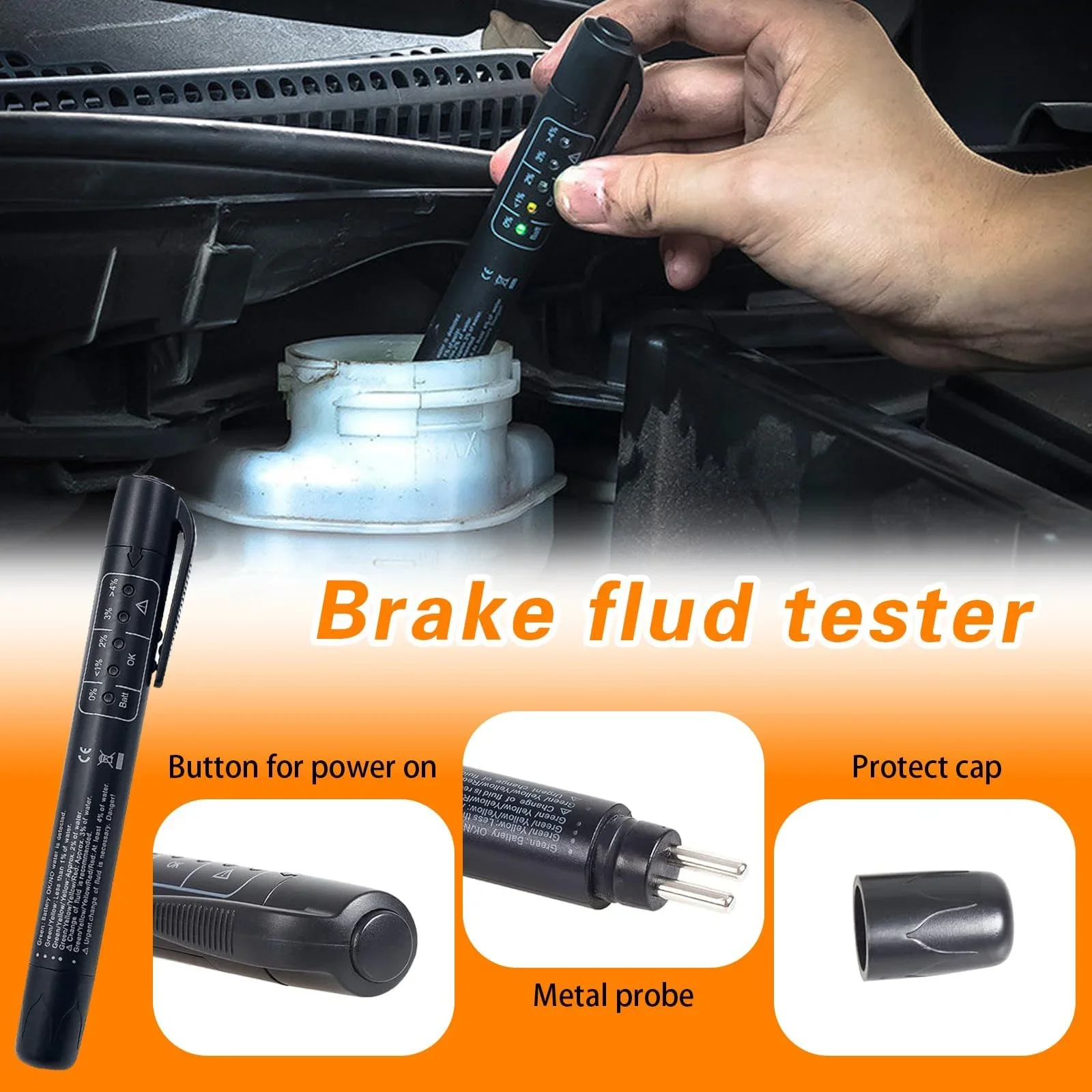 

2025 New 100% High Quality Brake Fluid Tester Car Brake Fluid Digital Tester Suitable for Determining Brake Fluid drect Sell