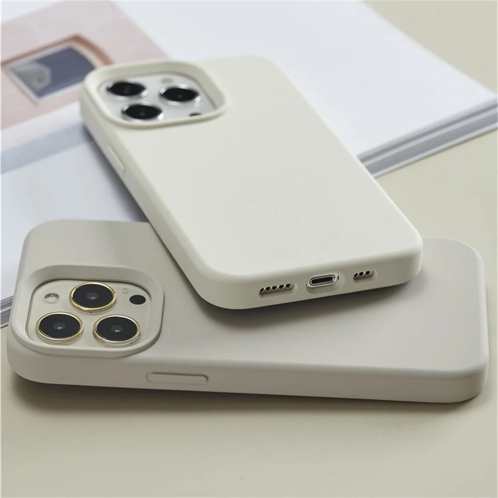 Original Handyhülle für iPhone 17, 16, 15, 11, 12, 13, 14 Pro Max, luxuriöse Flüssigsilikonhüllen für 7 8 Plus X XR, stoßfeste Softcover – Detail 5