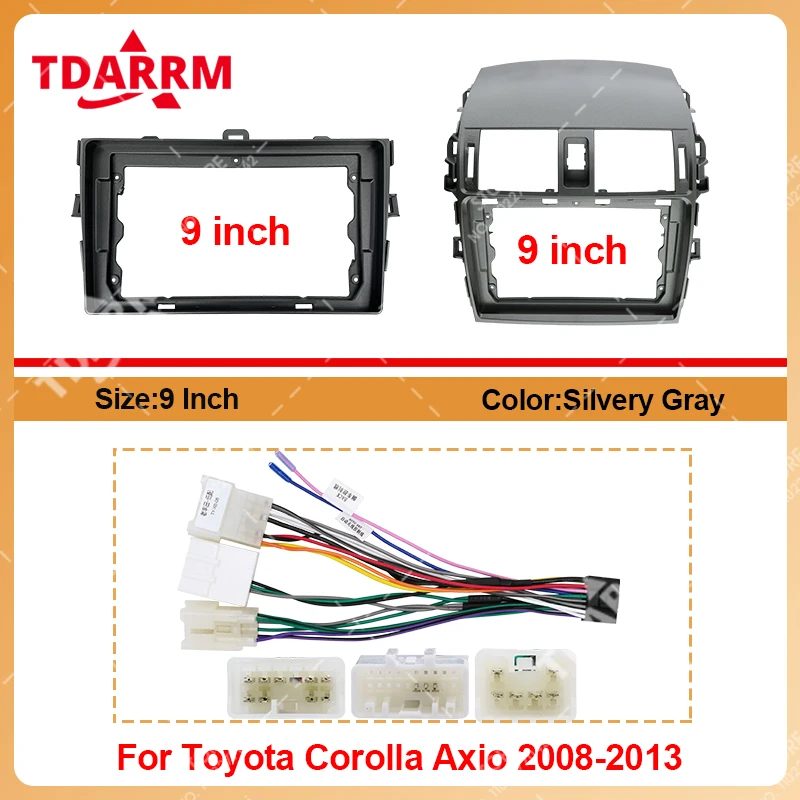 For Toyota Corolla Axio 2008-2013 9 Inch Car Frame Fascia Adapter Android Radio Dash Fitting Panel Kit Refitting Installation