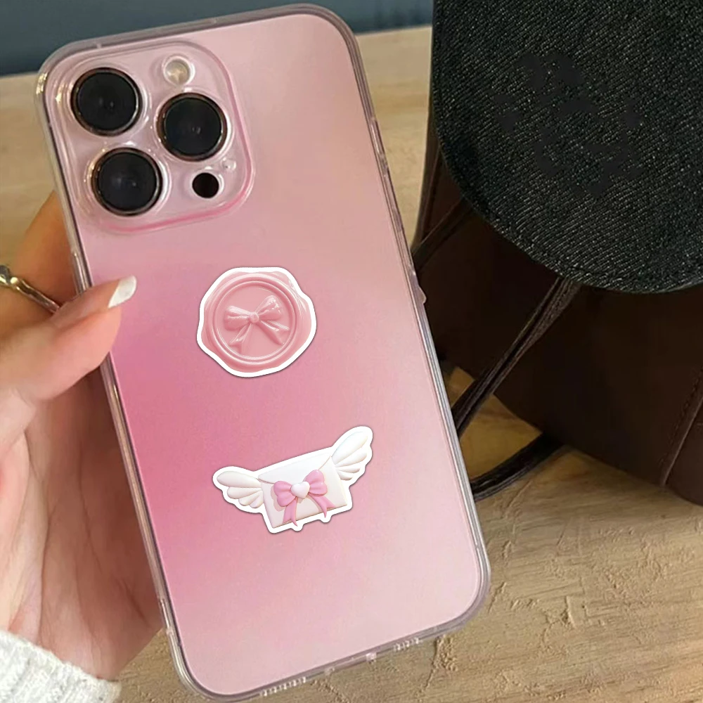 50PCS Koreanische 3D Rosa Aufkleber Nette und Exquisite Handbücher Material Telefon Fällen Laptop Koffer Wasser Tassen Wasserdichte Aufkleber