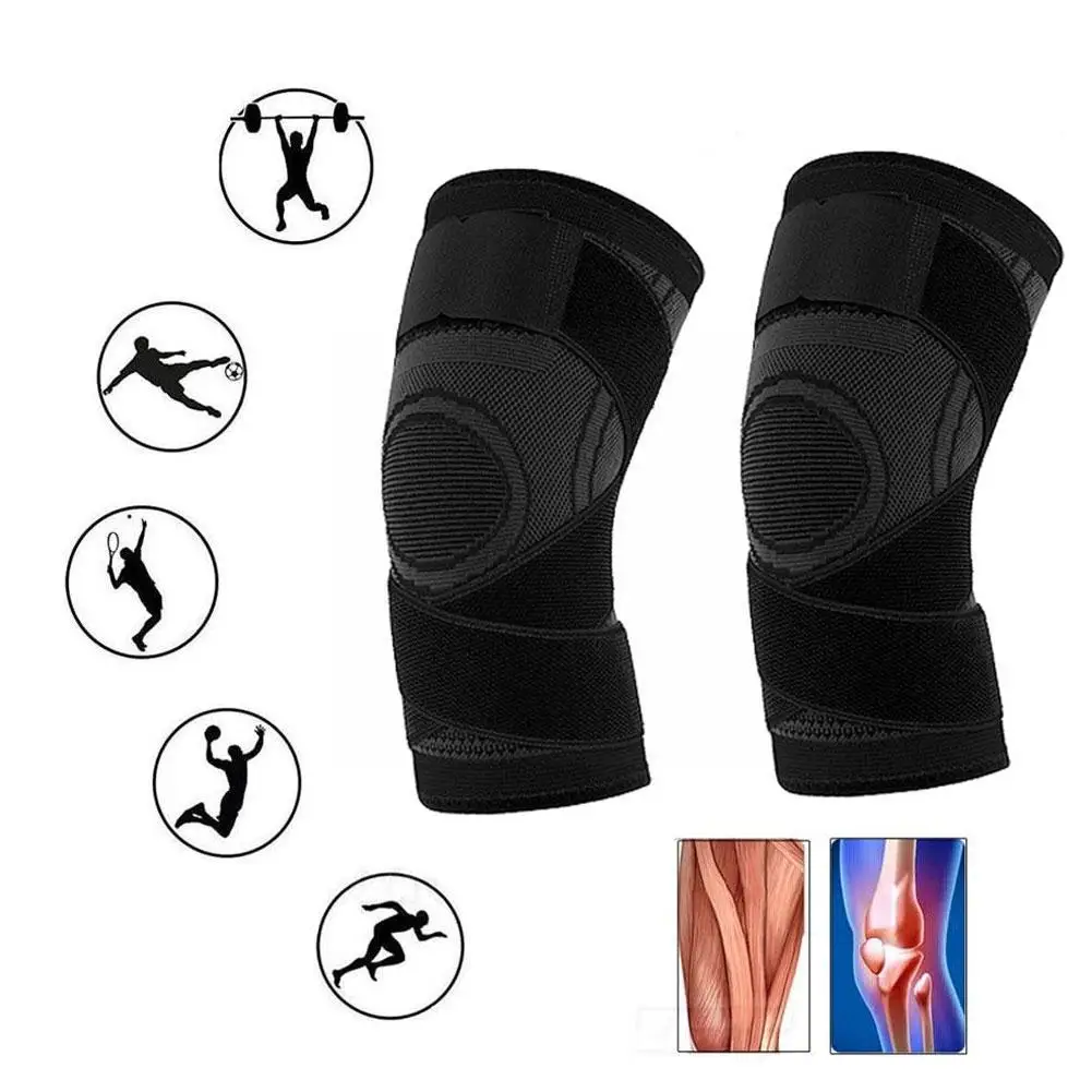 1Pcs Knee Pads Braces Sports Support Kneepad Men Women for Arthritis Joints Protector Fitness Compression Sleeve V3E6