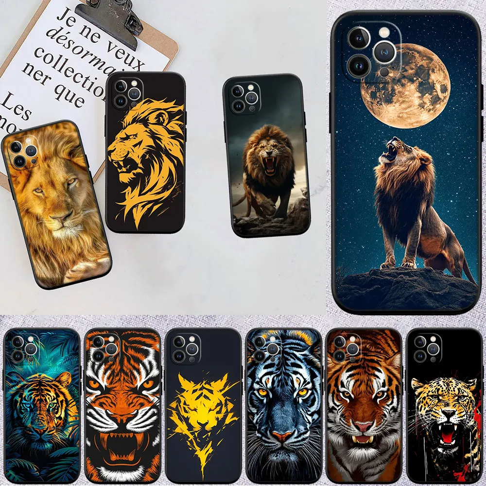 IX1 Animal Tiger lion Phone Case for Samsung A56 A26 A36 A8 A9 A02 A02S A03S A10 10S A20 A20S A30 A30S A40S A50 A50S A70