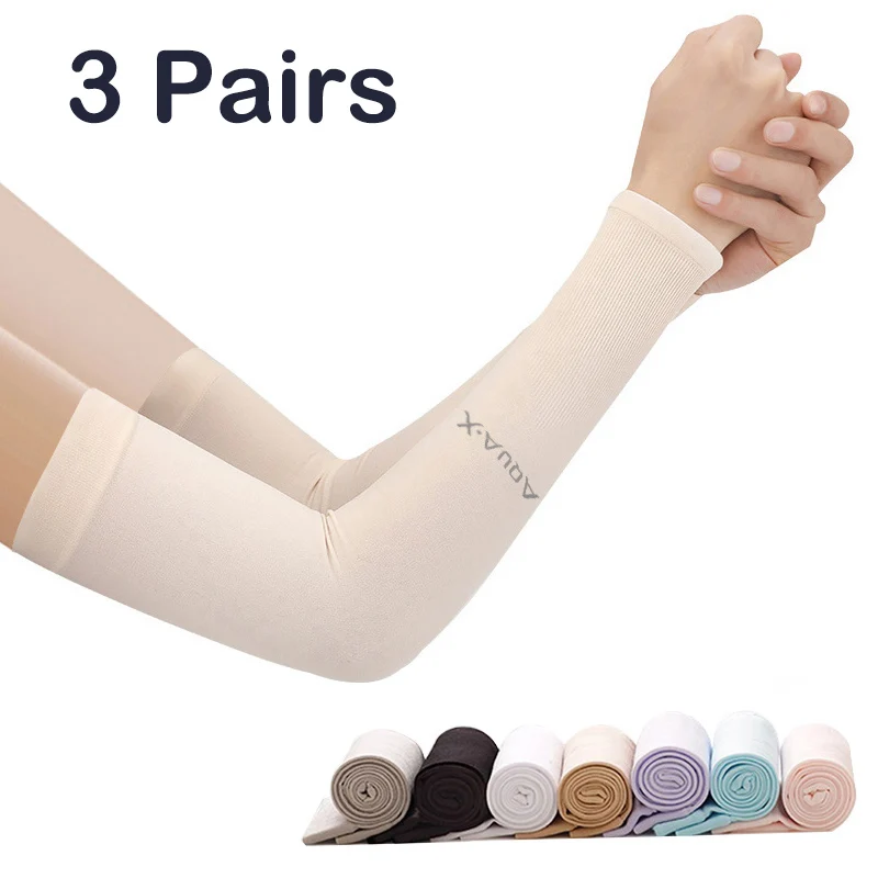 3 Pair of Breathable Sun Protection Sleeves - Breathable & UV Protective Gear for Sports, Driving, & Outdoor Adventures Summer
