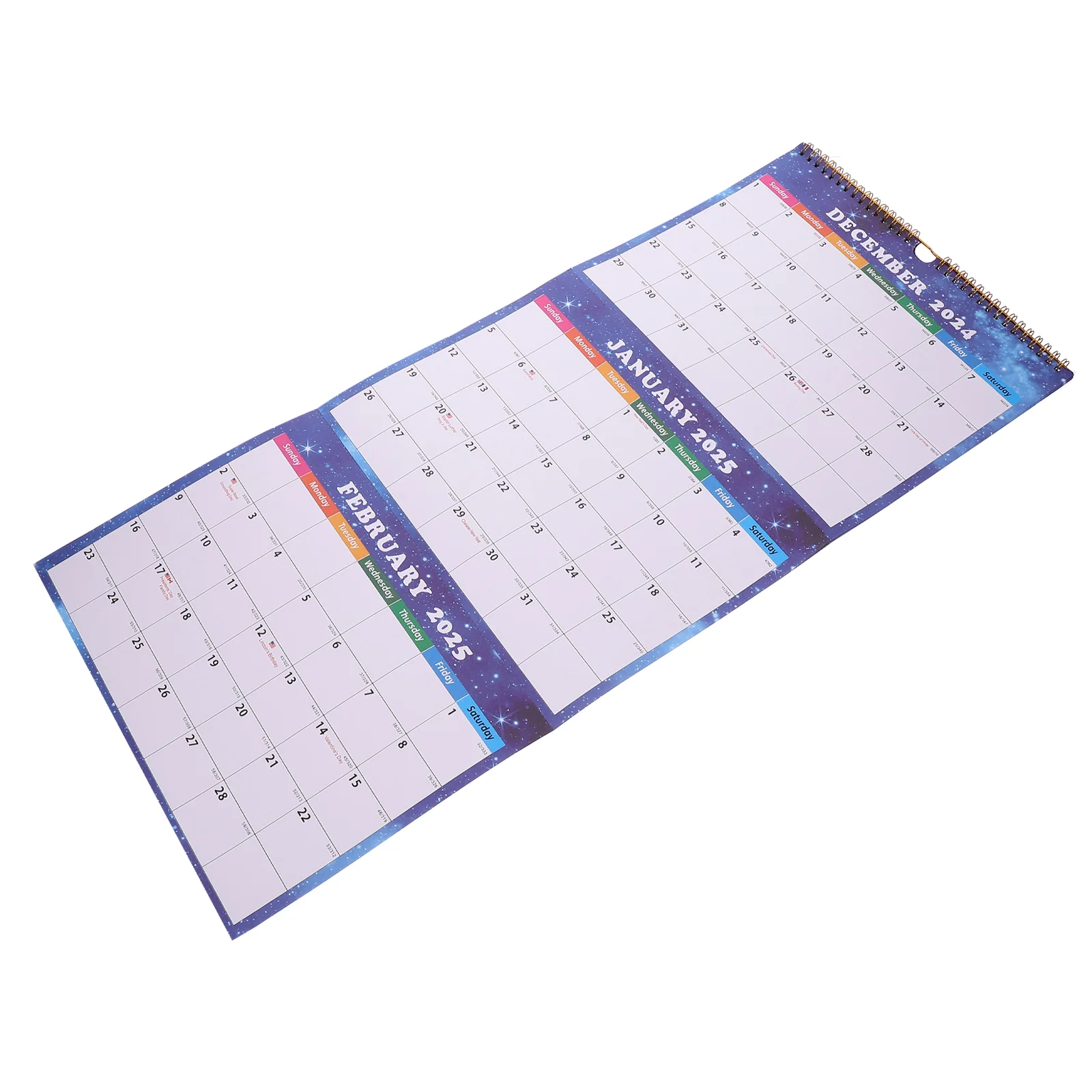 Foldable Wall Calendar Three Month Vertical Planner Hanging Calendar for Wall Monthly Calendar 3 Month Display Wall Calendar