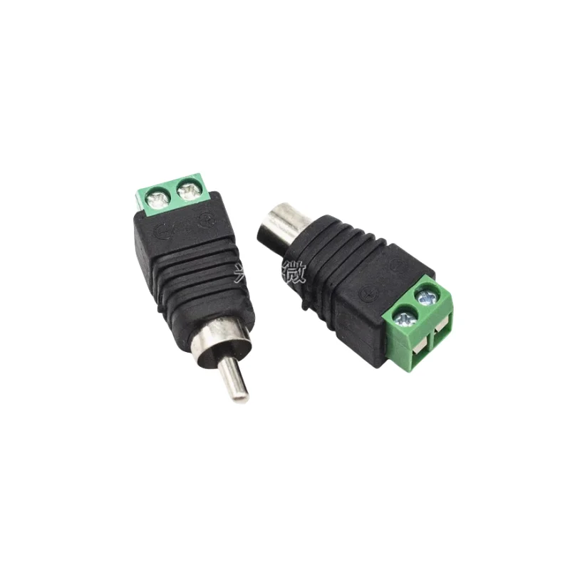 10pcs RCA Terminal Block CAT5 To Camera CCTV Video Balun RCA Female or Male Jack AV Screw Connector