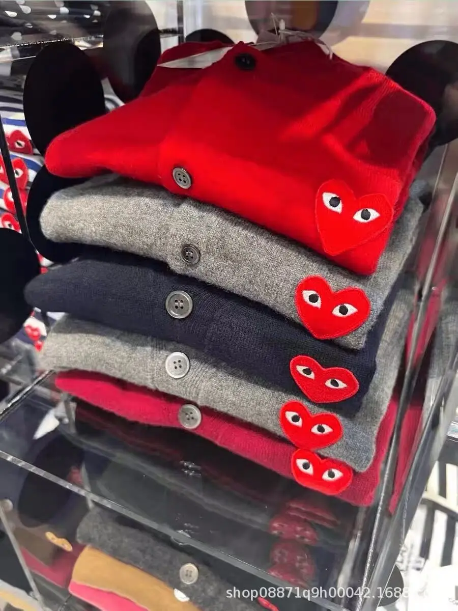 Love wool knitted sweater women\'s cardigan long sleeved men\'s couple parent-child outfit Chuan Jiu same style Baoling jacket aut