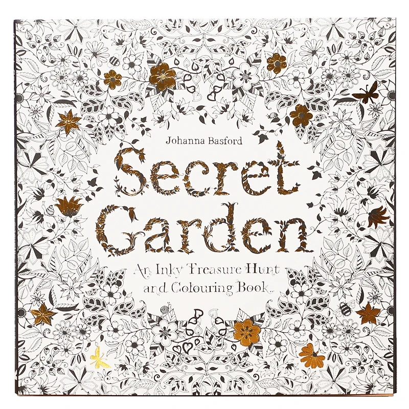 Secret Garden Coloring Book for Adults - English Version Anti-Stress Art Therapy with Floral & Nature Designs