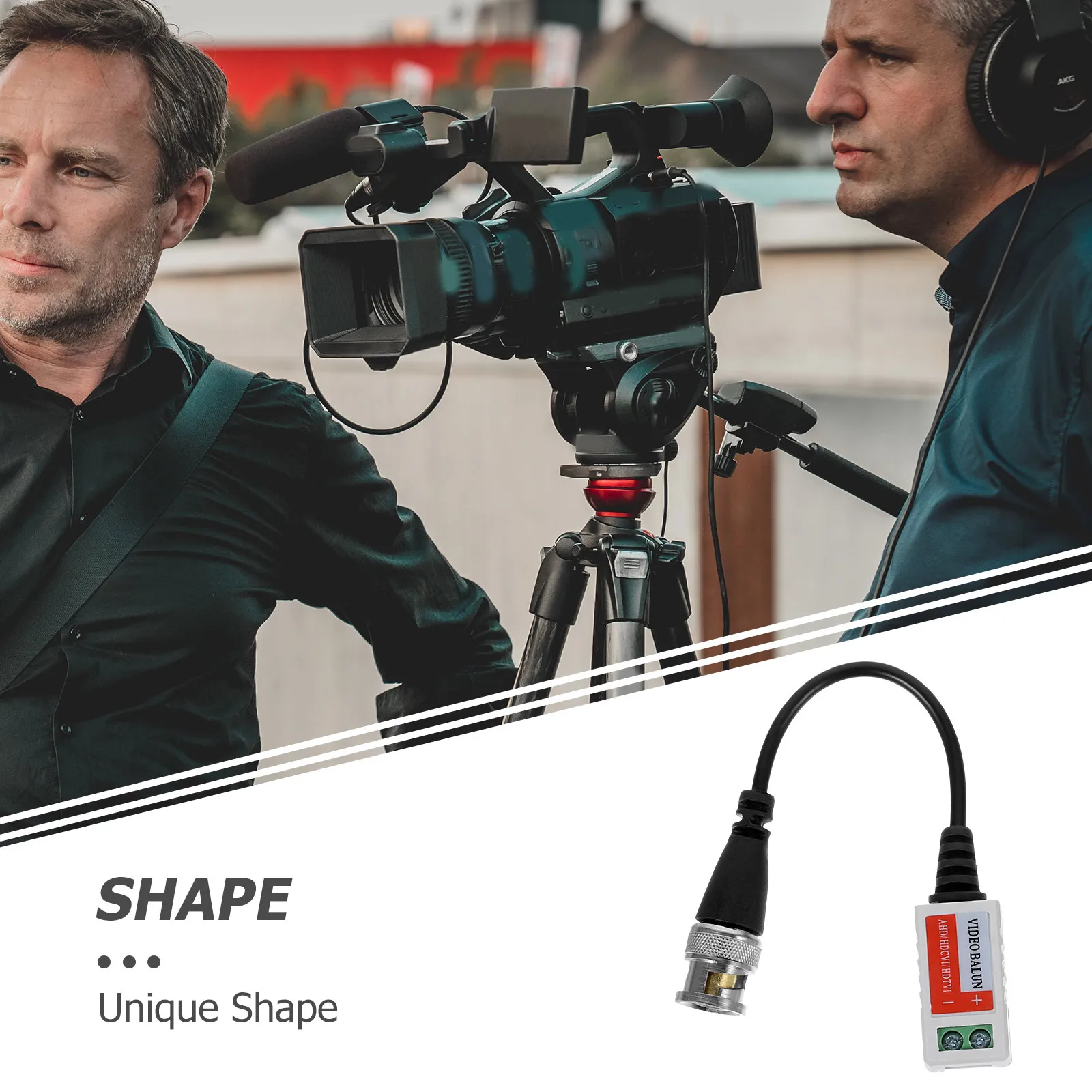 Video Transceiver Cable Black Cctv Camera Adapter For 600M Video Transmission Surveillance System Dual