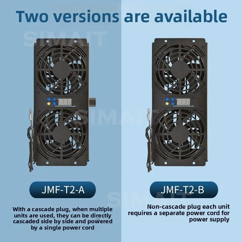 

JMF-T2-A/B Cabinet Cooling Fan Unit 220V 110V Intelligent Temperature Control Speed Control Fan Top Silent, Stepless SpeedChange