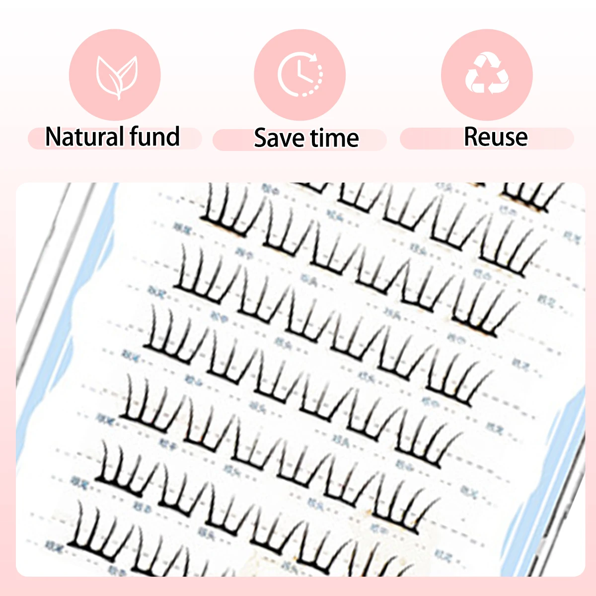 48 grupos de pestañas magnéticas sin pegamento, pestañas finas naturales, pestañas postizas reutilizables, pestañas rizadas esponjosas para niñas, ultrafinas