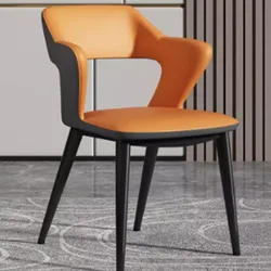 Modern Nordic Dining Chairs Kitchen Mobile Design Elegant Leather Dining Chairs Luxury Sillas Para Sala De Estar Furnitures