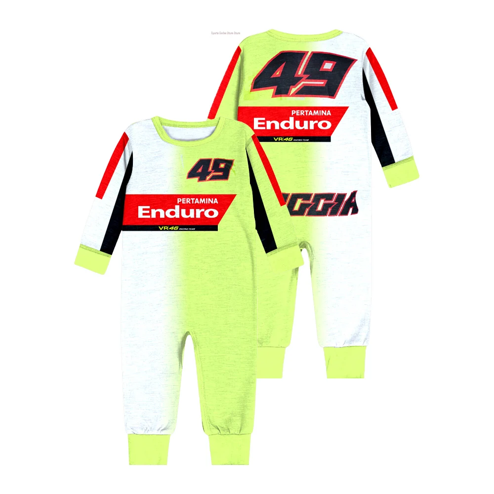 Combinaison en pur coton pour bébé garçon et fille, vêtements une pièce, amateurs de course mondiale, moto GP, automne et hiver, nouveau