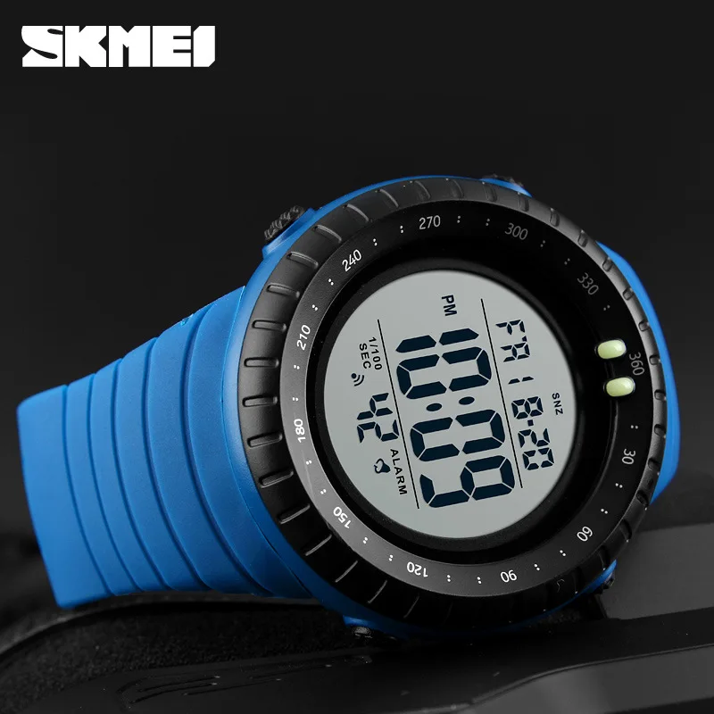 Skmei متعددة الوظائف في الهواء الطلق ساعة رياضية للرجال موضة ساعة إلكترونية