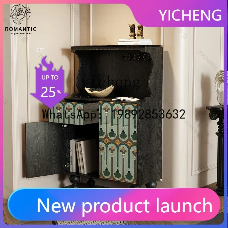 

Винтажный настенный шкаф-буфет для гостиной, шкаф для хранения с нишей для Будды, шкаф для книг в кабинете