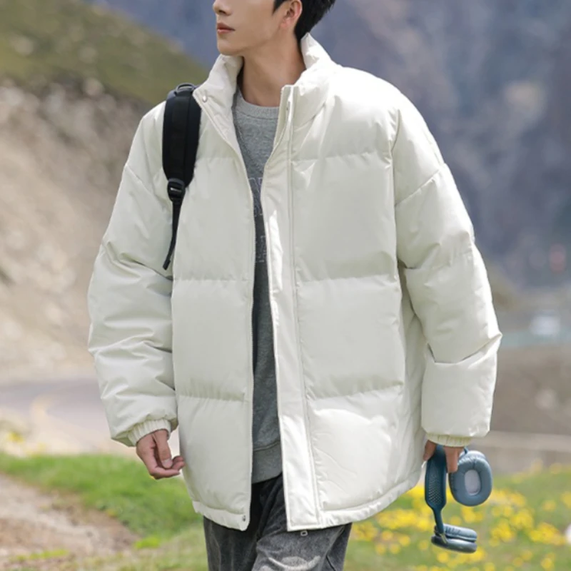 

Плюс размер 8XL, стеганая куртка, мужская верхняя одежда с воротником-стойкой, пуховики, корейская модная уличная одежда, 2025 год, зимние толстые теплые парки для мужчин