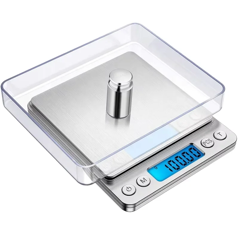 LCD Digital Jewelry Scale 3kg 0.1g/500g 0.01g Smart Precision Electronic Pocket Portable Kitchen Food Scales Gram Weight Balance view 6