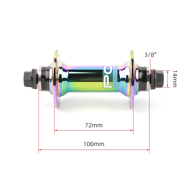 POLSO BH002F BMX Front Bike Hub Aluminum Aolly 36 Holes 2 Bearings Bicycle Hub