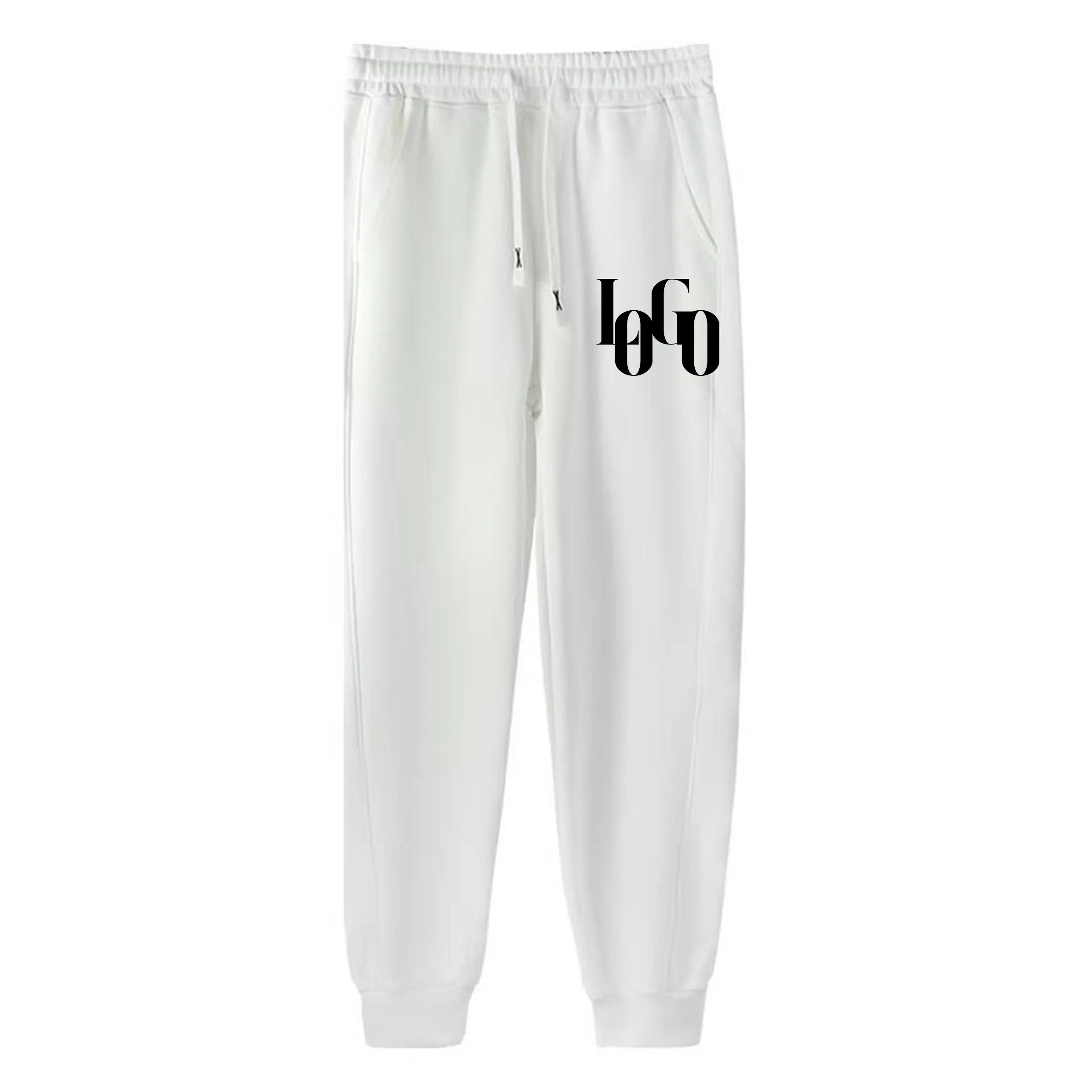 Customized DIY Printed Cotton Blend Sports Pants for Men and Women, Sports Jogging Pants, Running Yoga Exercise, Casual and Comf