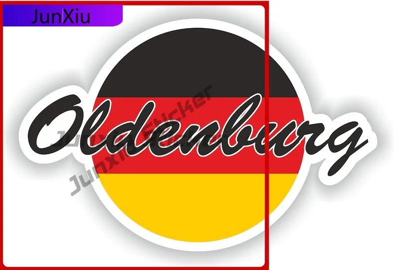 

Oldenburg Flag Germany Travel Sticker Decoration Scratch-proof Accessories Car Decal Cars Vintage Stickers Truck Camper Occlusio