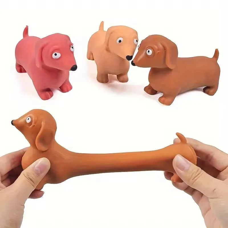 

Dachshund Dog Stretchable Squeezy Fidget Toy Anxiety Stress Reliever Party Favor Accessory Goody Bags Prizes for Adults Kids