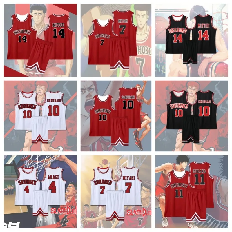 

Sakuragi Hanado Cosplay Anime Slam Dunk Maple Rukawa Jersey Shohoku School Basketball Team Sportswear Set Quick Drying2025