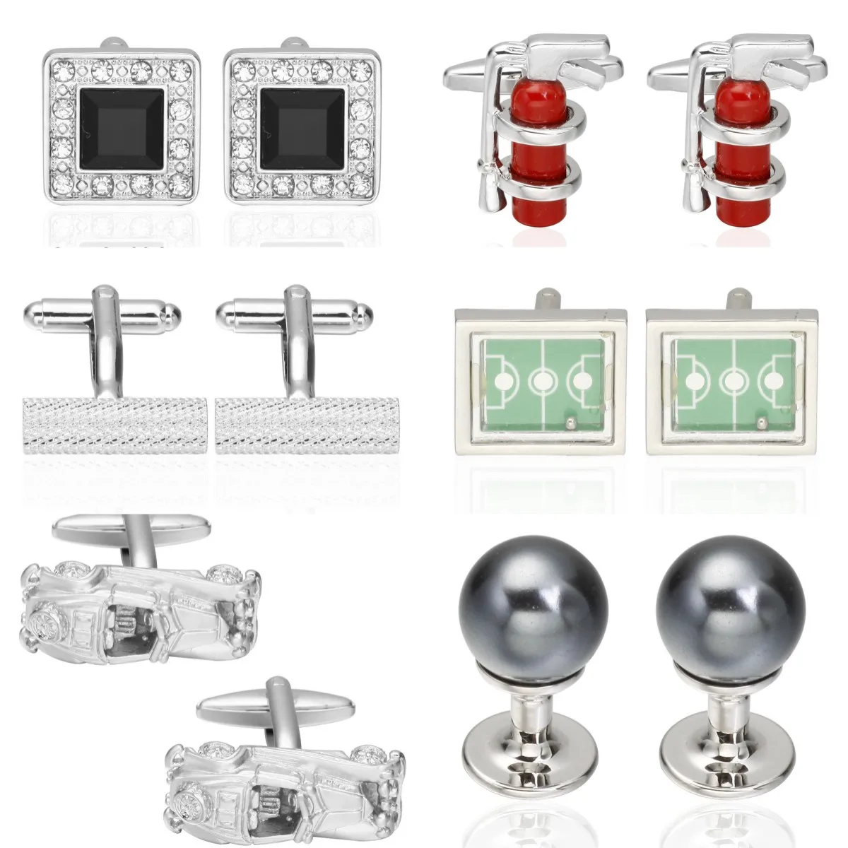 Quality Cufflinks Retro Pattern Fire Extinguisher/Football/Ball French Shirt Cuffs Suit Accessories Wedding Jewelry