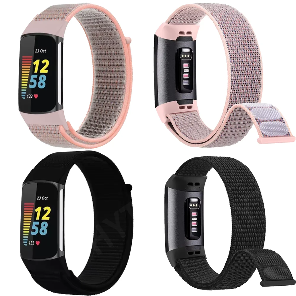 Sports Nylon Braided Band for Fitbit Charge 6 5 Breathable Comfortable Strap Wristband for Fitbit Charge 5 6 Correa Accessories