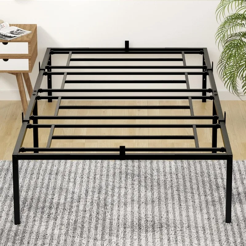 

Twin Bed Frame w/Storage 13 Inch Metal Platform Bed Frame with Steel Slat Support No Box Spring Needed,Mattress Foundation