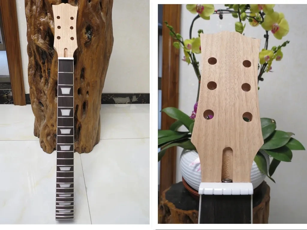 electric DIY Guitar head Neck Mahogany Wooden Rosewood Fingerboard Guitar Handle for Gibson Les Paul Lp Musical Guitarra Parts