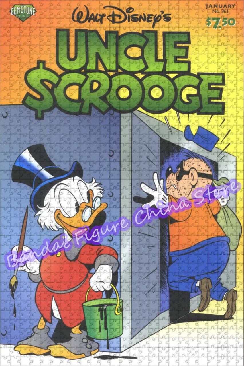 Walt Dinsey Anime Uncle Scrooge Mcduck Jigsaw Puzzles 300/500/1000Pcs Donald Duck Puzzle Kids Educational Toys Christmas Gifts