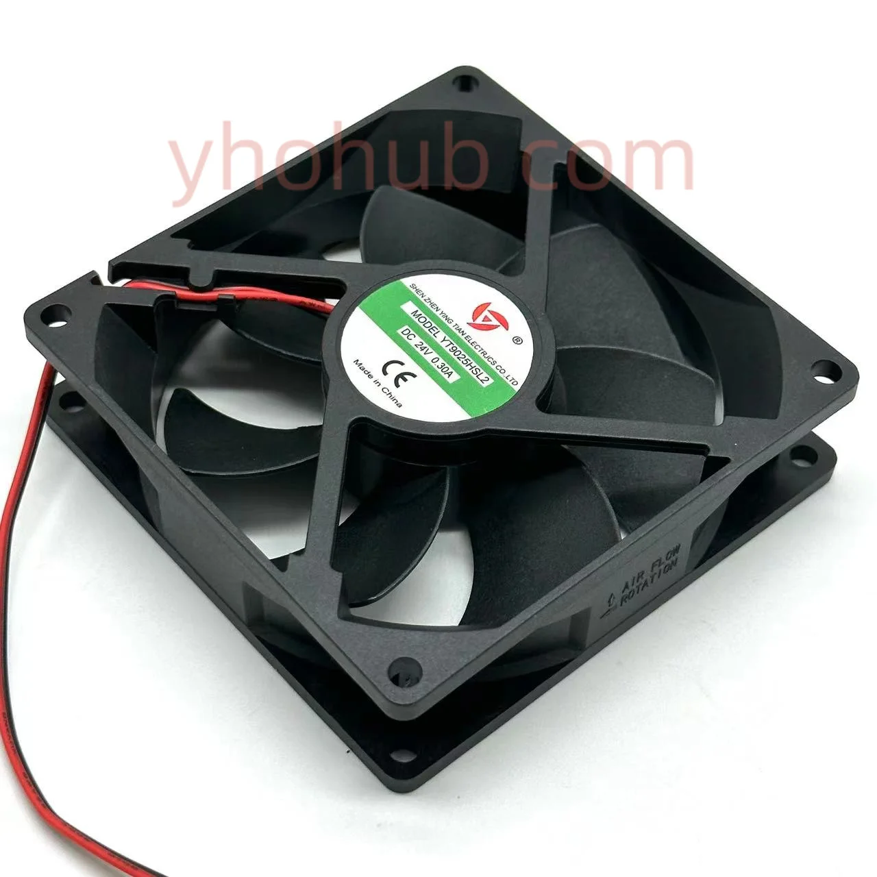 

YT9025HSL2 DC 24V 0.30A 92x92x25mm 2-Wire Server Cooling Fan