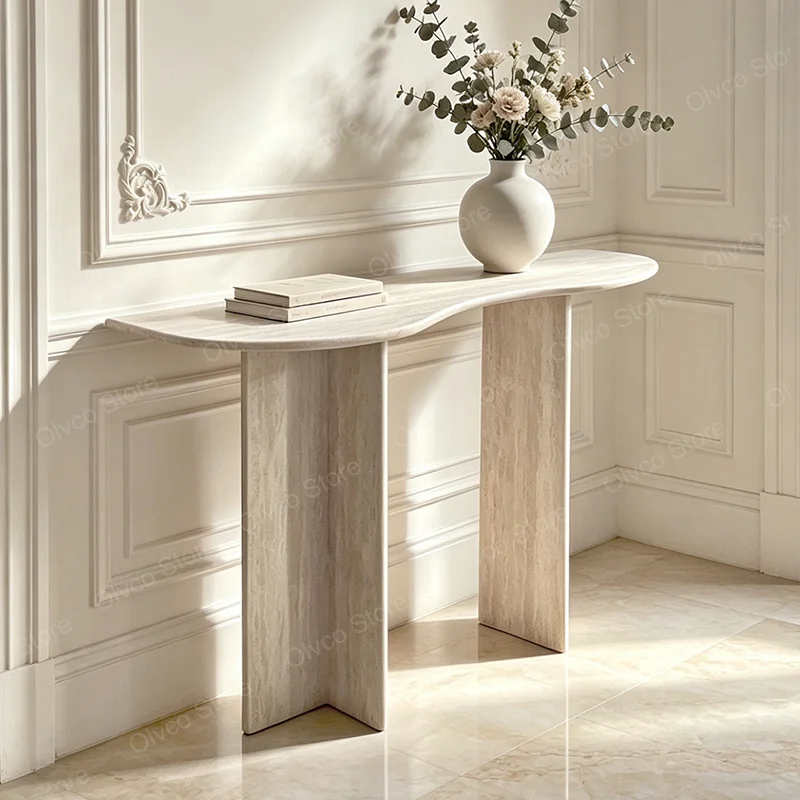 Minimalist Wide Console Table Functional Contemporary Entryway Table Premium Space Saving Console Entree Modern Home Furniture