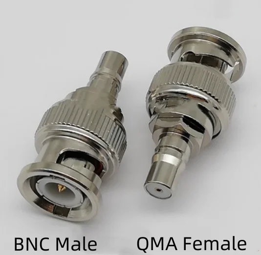 BNC macho para QMA fêmea Jack adaptador coaxial, Todo o conector RF cobre, 1pc