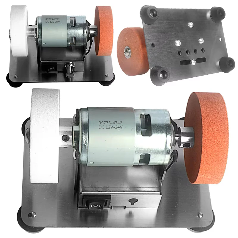 

110V-220V Mini Grinding Machine Table Grinding Coarse And Fine Double Grinding Wheels Household Speed Adjustment Sander 100W